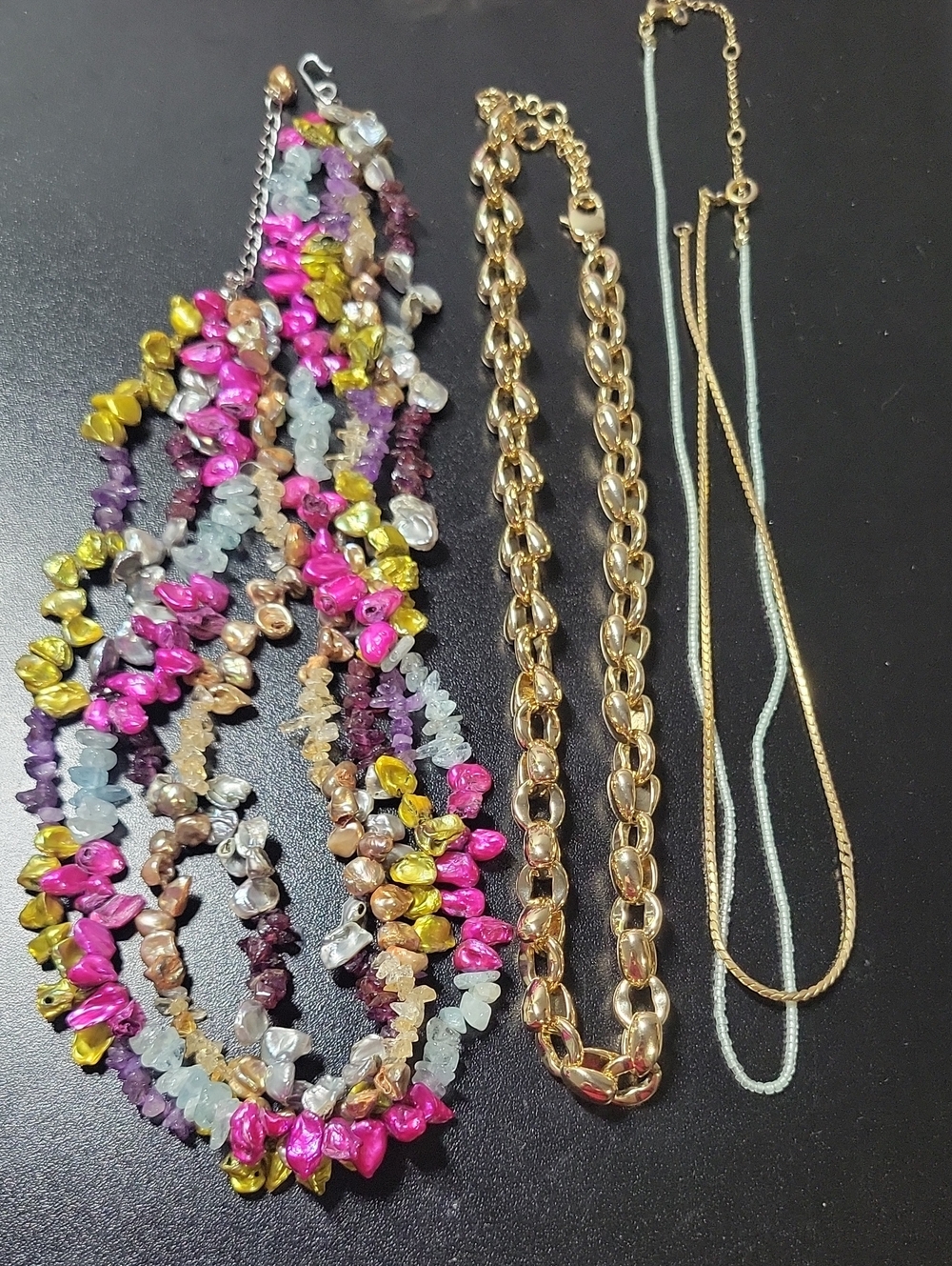 Multi-Color Gemstone Chip Necklace - Women Jewelry